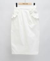 神戸・山の手ポケットフリルスカート　ホワイト