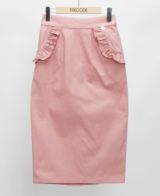 神戸・山の手ポケットフリルスカート　ピンク