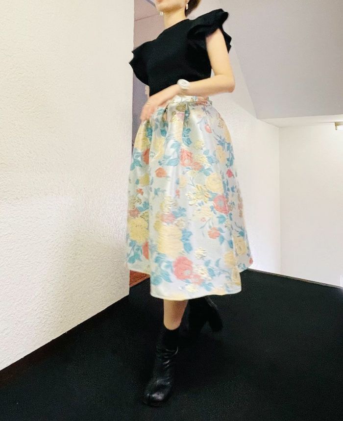 【50％オフ】花柄ジャガードスカート / TRECODE公式通販 スカートコーデに差をつけるレディースファッションブランド