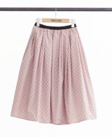 神戸・山の手スカートの新柄　ピンクゴールドドットスカート