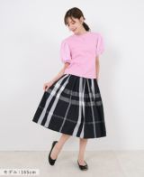 神戸・山の手モノトーンチェックスカート ネイビー / TRECODE公式通販