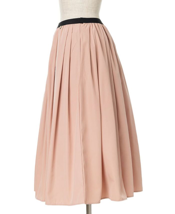 トレコード(TRECODE)黒ゴムフレアスカートピンクカラー