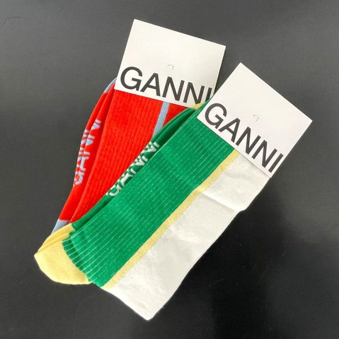 GANNI/カラーブロック靴下