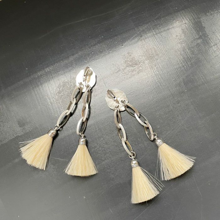 TOGA PULLA/chain fringe earrings
