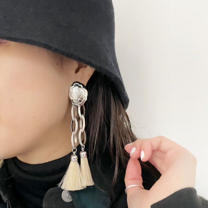 TOGA PULLA/chain fringe earrings
