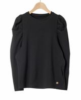 トレコード(TRECODE)パワーショルダーカットソー、キレイめスタイルにもピッタリなブラックカラー。