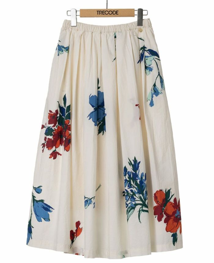 TRECODEの花柄コットンスカート