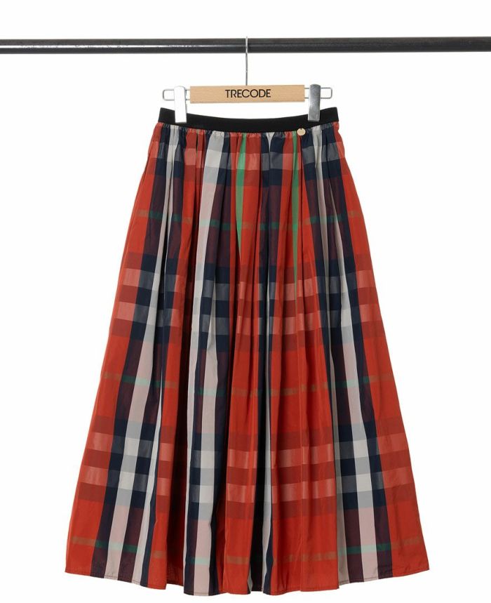 選べる2丈・ふんわりフレアスカートの神戸・山の手チェック柄スカート