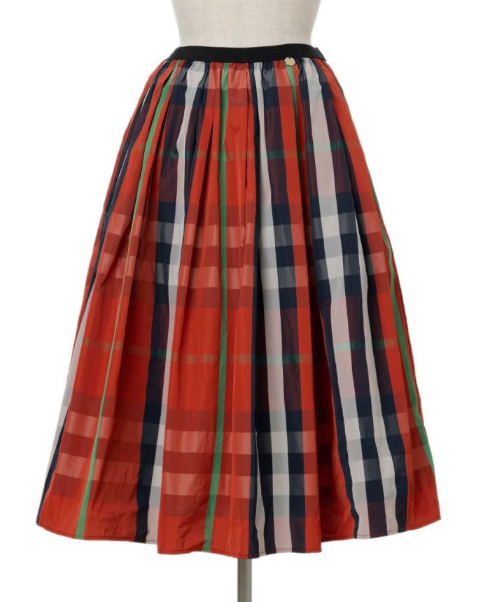 選べる2丈・ふんわりフレアスカートの神戸・山の手チェック柄スカート
