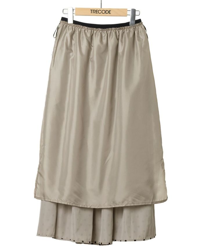 神戸・山の手フロッキードット柄スカート グレージュ商品詳細