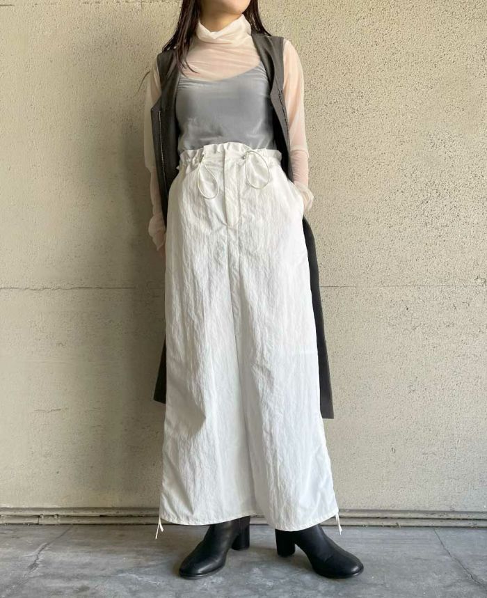 ドロストナイロンスカート(3色)