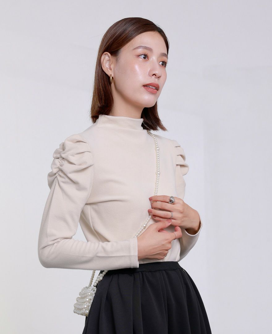 TRECODE（トレコード）パワショルトップスのブラック