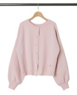 トレコード(TRECODE)2WAYニットダンボールカーディガン、柔らかな女性らしいピンクカラー。