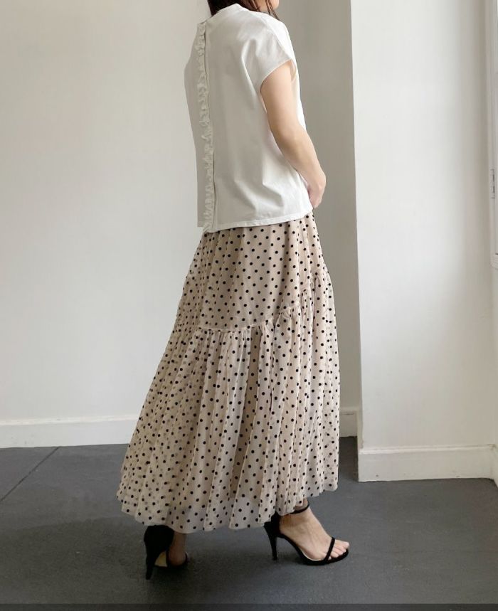 TRECODE(トレコード)カノコブラウスフリルデザインベストとしても着用できる3way使用