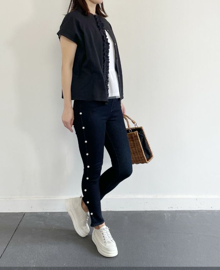 TRECODE(トレコード)カノコブラウスフリルデザインベストとしても着用できる3way使用