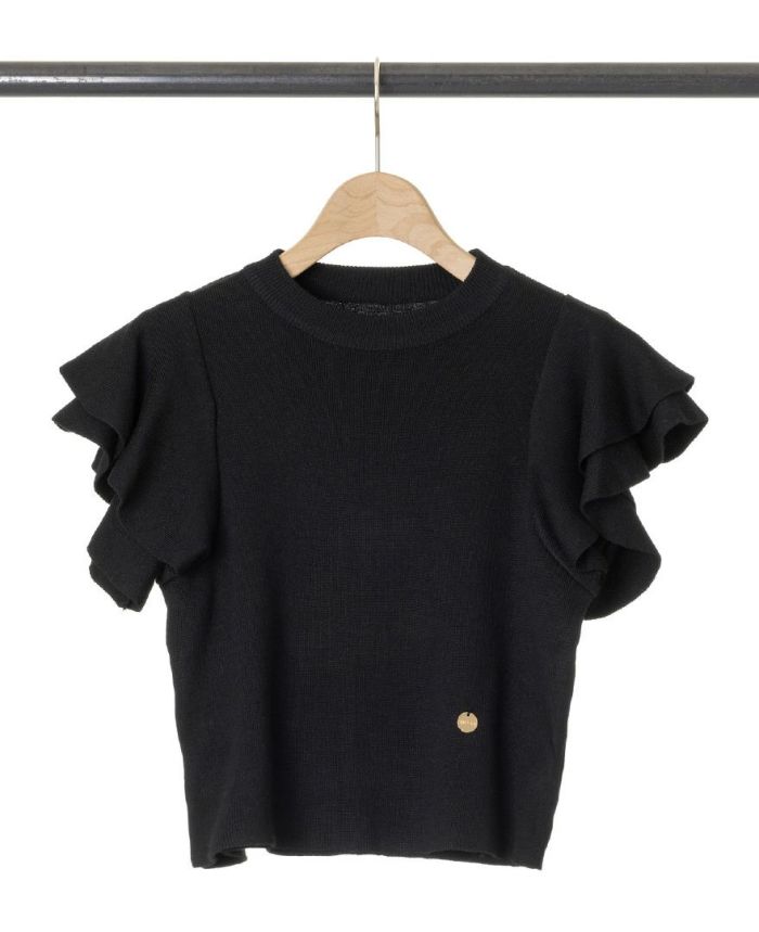 50％OFF】袖フリルショートスリーブニット / TRECODE公式通販