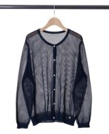 トレコード(TRECODE)メッシュカーディガンメッシュカーディガンネイビーカラー