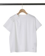 トレコード(TRECODE)肩リボンTシャツ涼し気なホワイトカラー