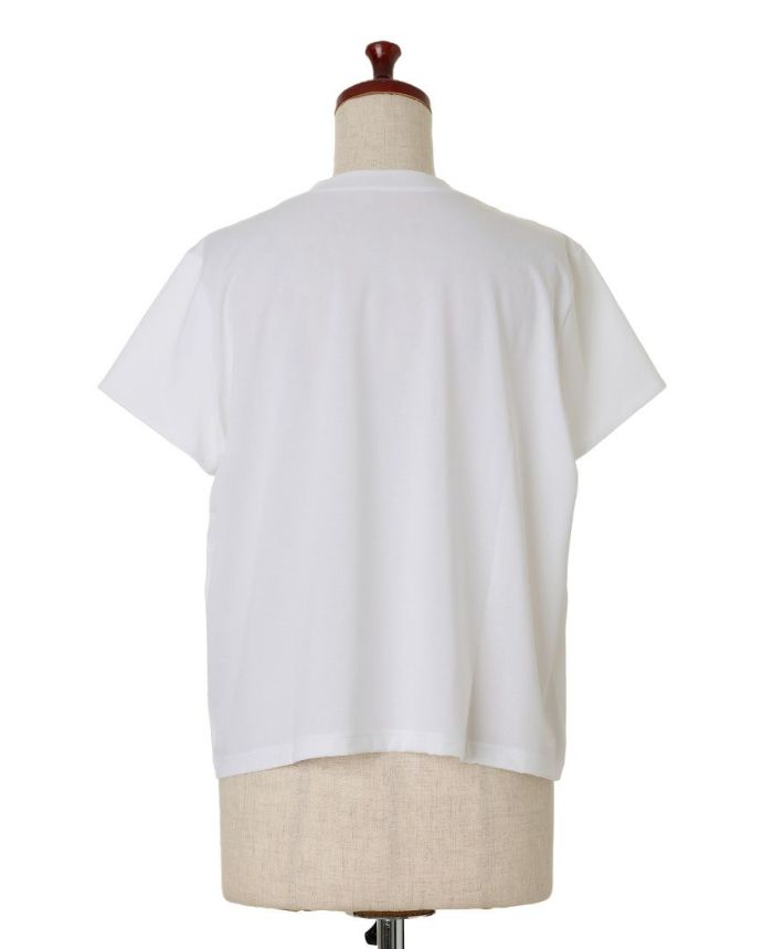 トレコード(TRECODE)肩リボンTシャツ涼し気なホワイトカラー