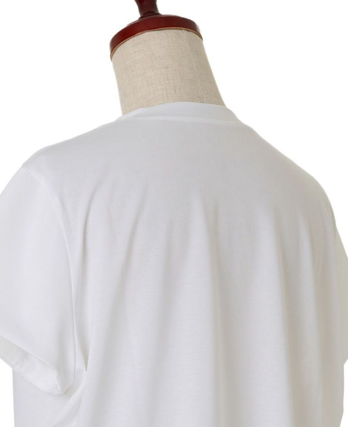 トレコード(TRECODE)肩リボンTシャツ涼し気なホワイトカラー