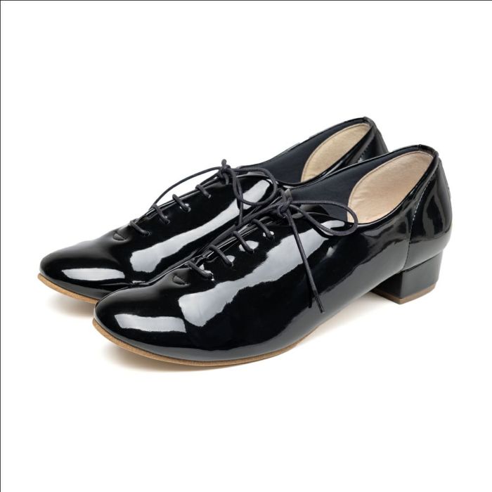 3cmヒールレースアップ(エナメル)フロント
