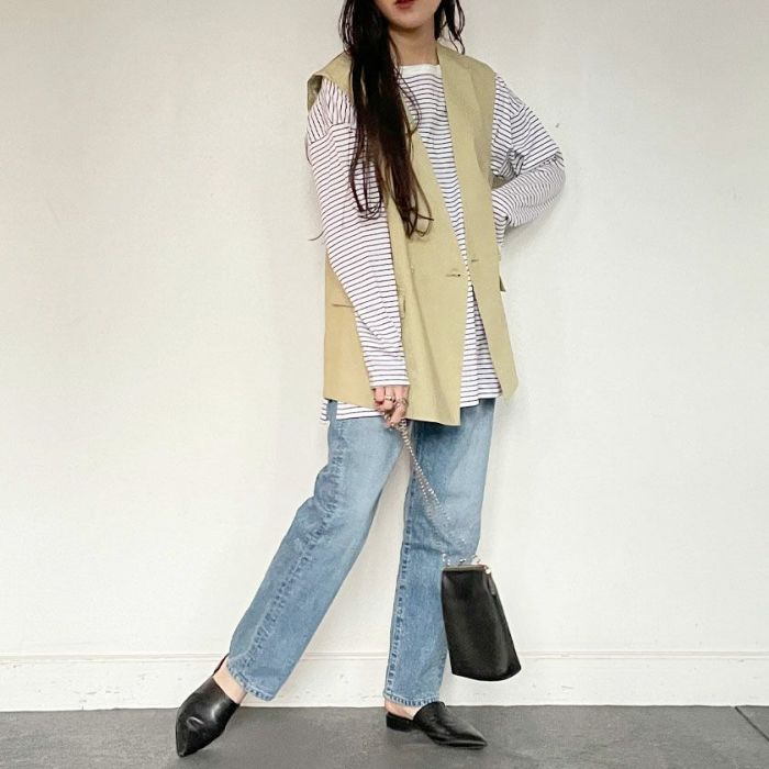 60%off】ノーカラーベスト(2色) | CLOCHE ONLINE SHOP