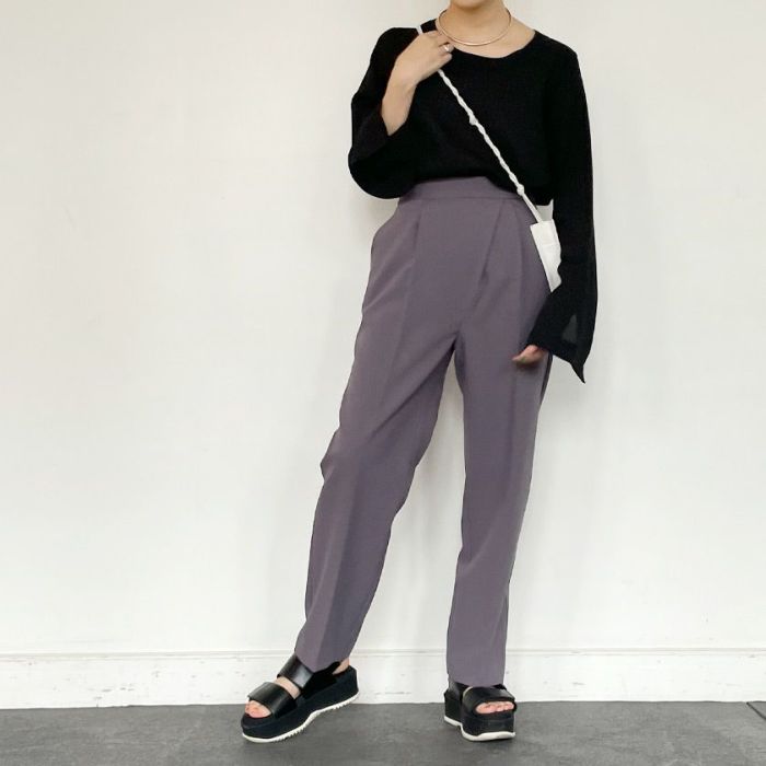 ラップ風テーパードパンツ(3色)