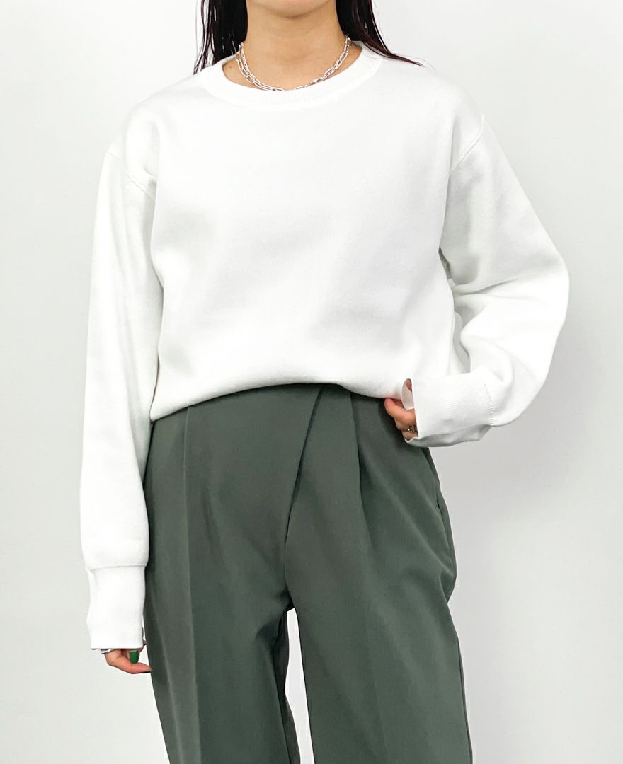 スウェットライクニットプルオーバー(4色)