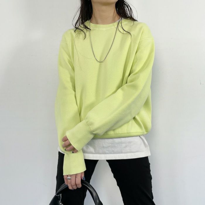 スウェットライクニットプルオーバー(4色)