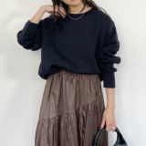 スウェットライクニットプルオーバー(4色)