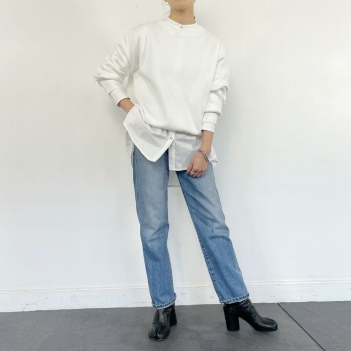 スウェットライクニットプルオーバー(4色)