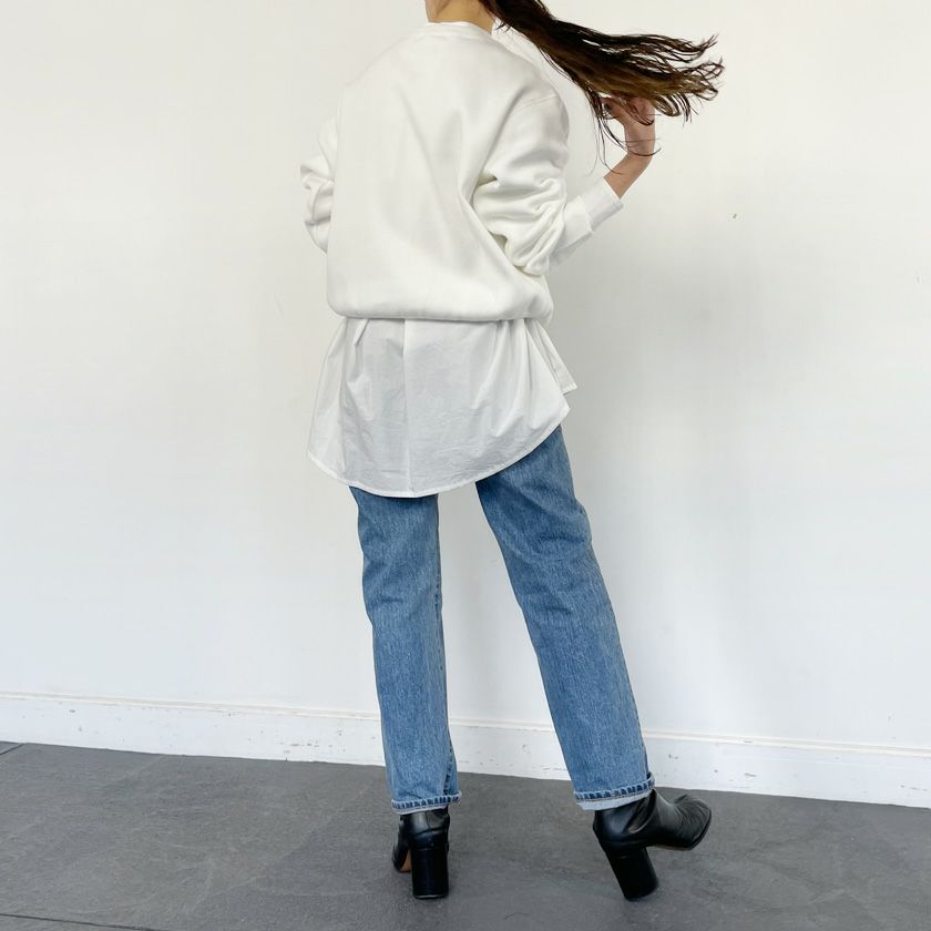 スウェットライクニットプルオーバー(4色)