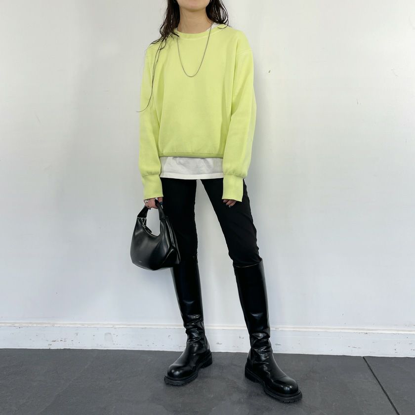 スウェットライクニットプルオーバー(4色)