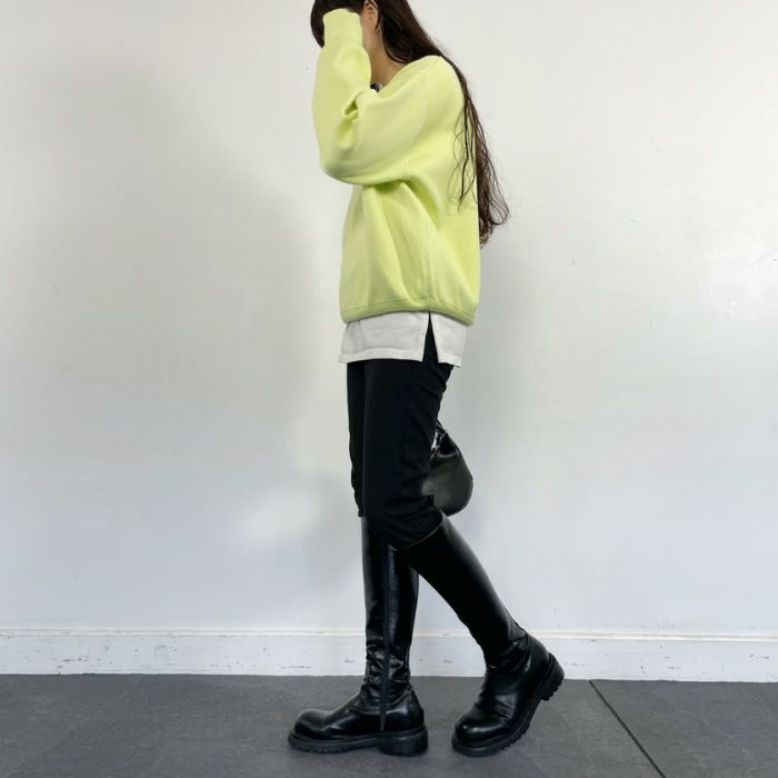 スウェットライクニットプルオーバー(4色)