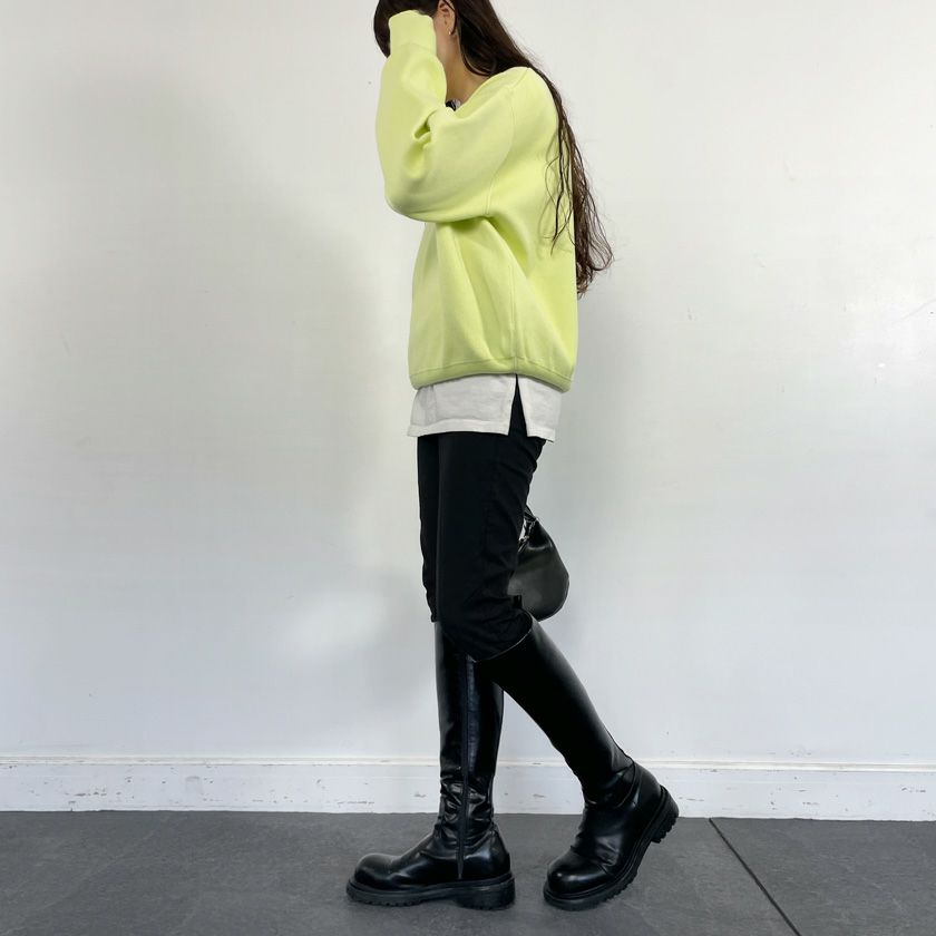 スウェットライクニットプルオーバー(4色)