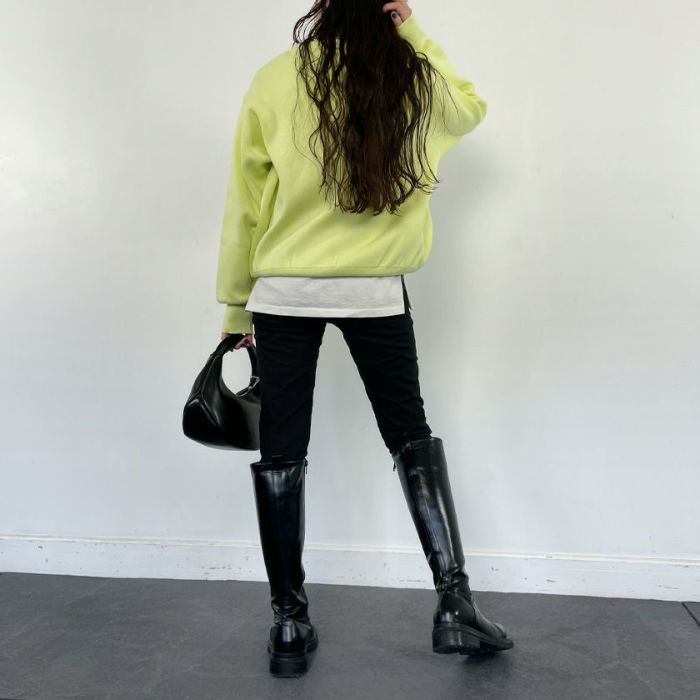 スウェットライクニットプルオーバー(4色)