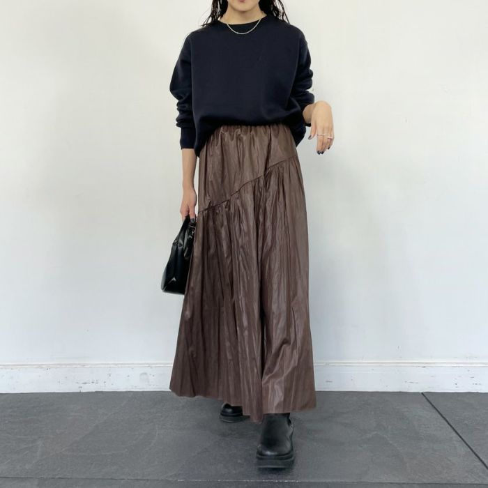 スウェットライクニットプルオーバー(4色)