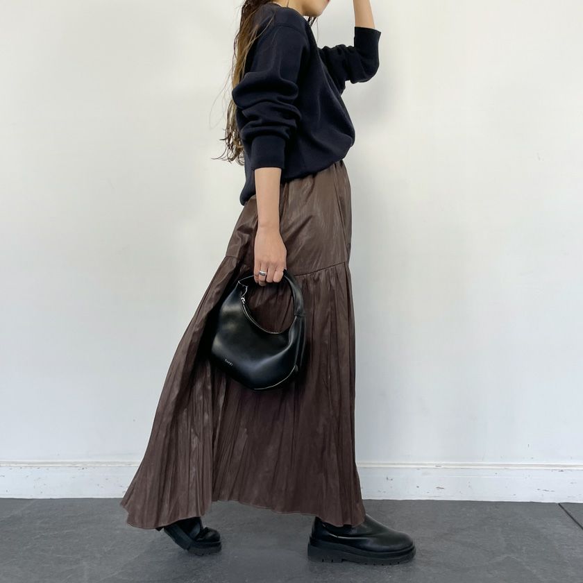 スウェットライクニットプルオーバー(4色)