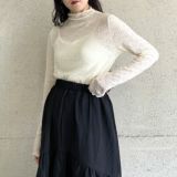 シャーリングレースボトルネックプルオーバー(3色)