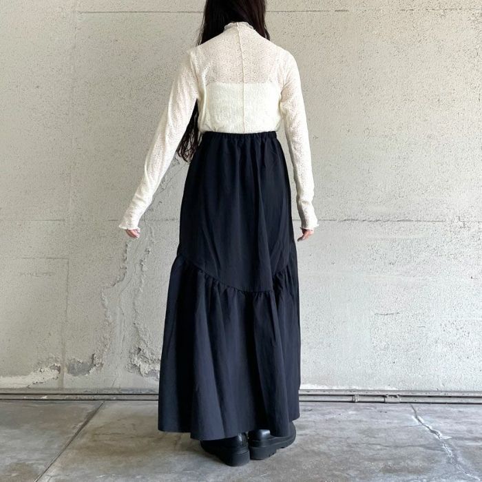 シャーリングレースボトルネックプルオーバー(3色)