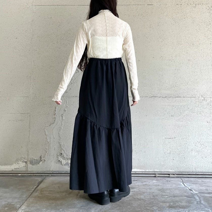 シャーリングレースボトルネックプルオーバー(3色)