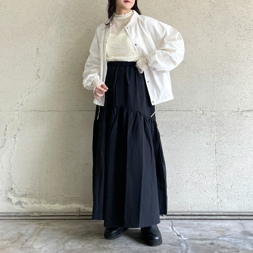 シャーリングレースボトルネックプルオーバー(3色)