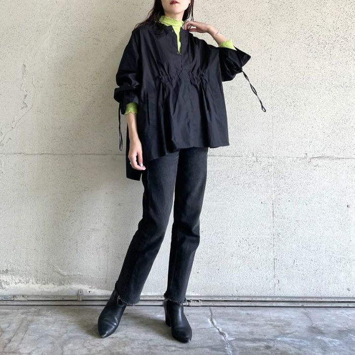 シャーリングレースボトルネックプルオーバー(3色)