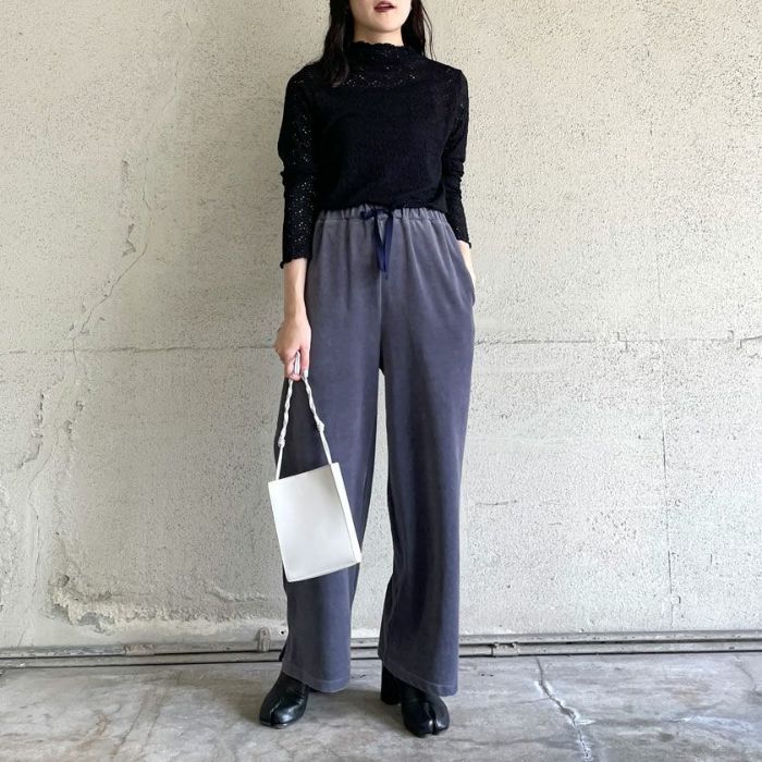 シャーリングレースボトルネックプルオーバー(3色)