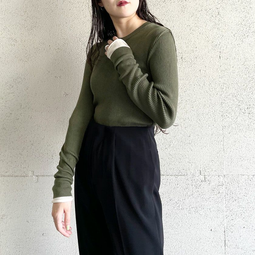 LOHEN ローヘン レイヤードスリーブニット 新品LOHEN ローヘン レイヤードスリーブニット lohen レイヤード