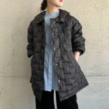 圧着キルト中綿フーディーコート(2色)