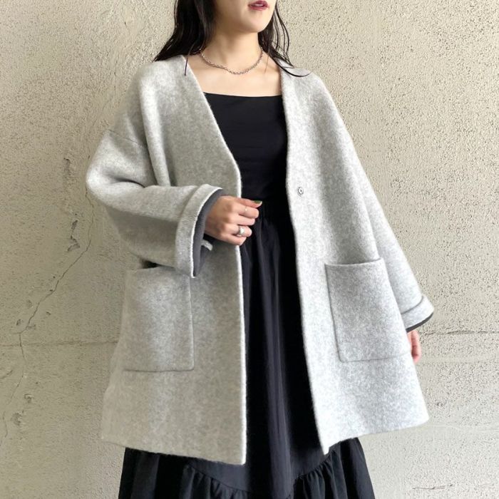 ダブルフェイスニットコーディガン(3色)