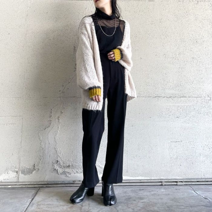 ラインスリーブローゲ―ジカーディガン(3色)