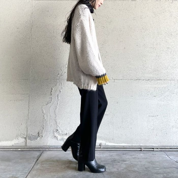 ラインスリーブローゲ―ジカーディガン(3色)