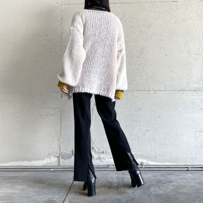 ラインスリーブローゲ―ジカーディガン(3色)